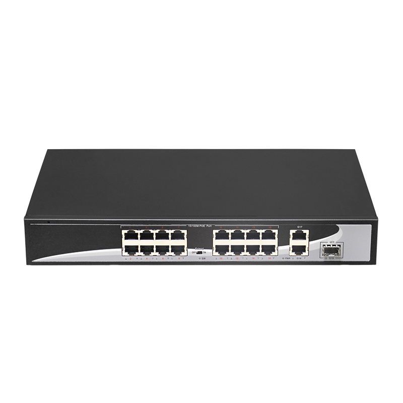 Сетевой коммутатор с 16 портами для быстрой локальной сети Ethernet POE 2 Giganet Ethernet Utp 1 GE SFP 16 портов poe