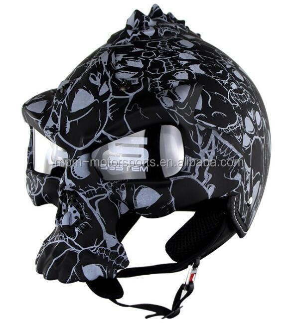 Мотоциклетный шлем с двойными линзами для harley half face casco Skull