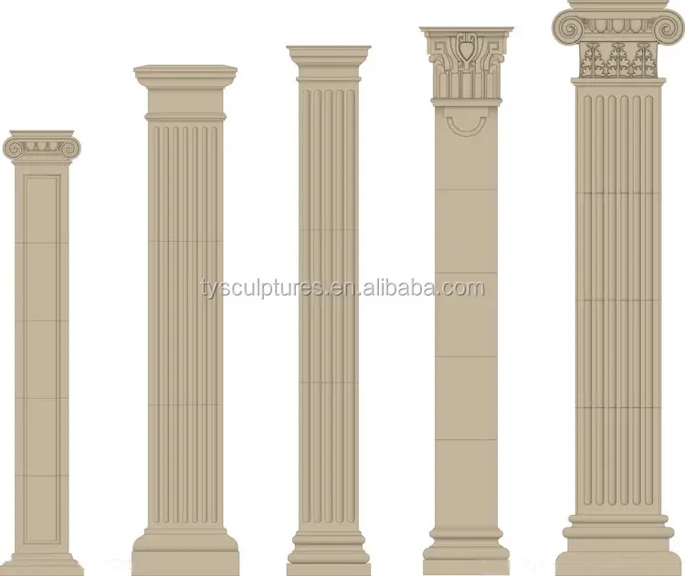High quality Hand carved roman garden stone pillar for indoor or outdoor decoration