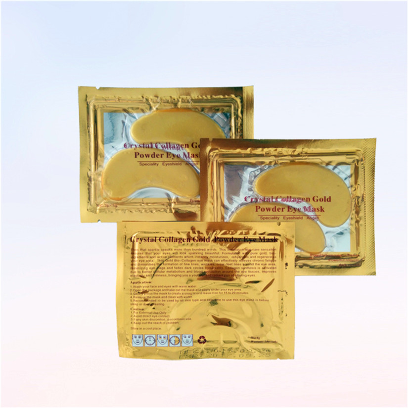 Private label Корея косметические антивозрастной Кристалл 24 К золотой порошок гель коллагеновые маски для глаз