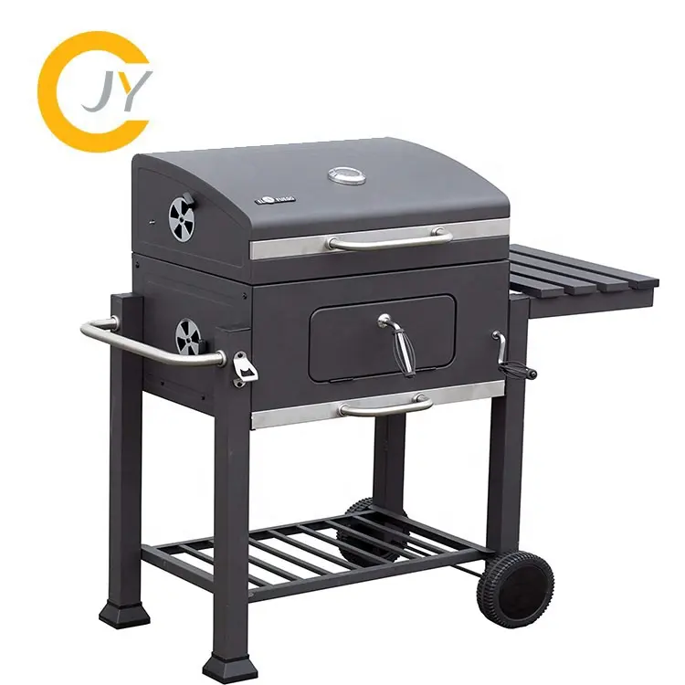 Charcoal Grill BBQ Smoker Grill Outdoor Barbecue Grill With Trolley