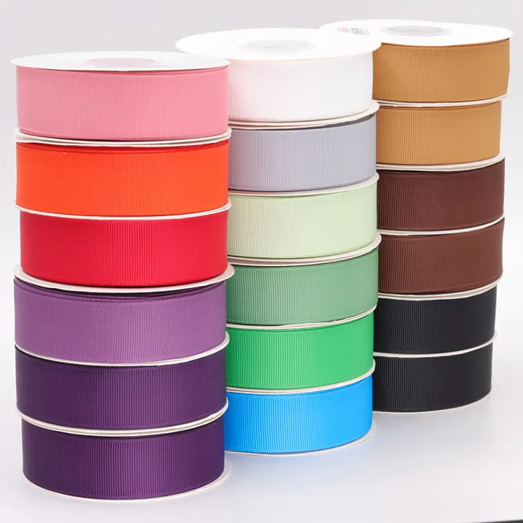 Factory Wholesale 196 Solid Color Grosgrain Ribbon RPET By The Roll