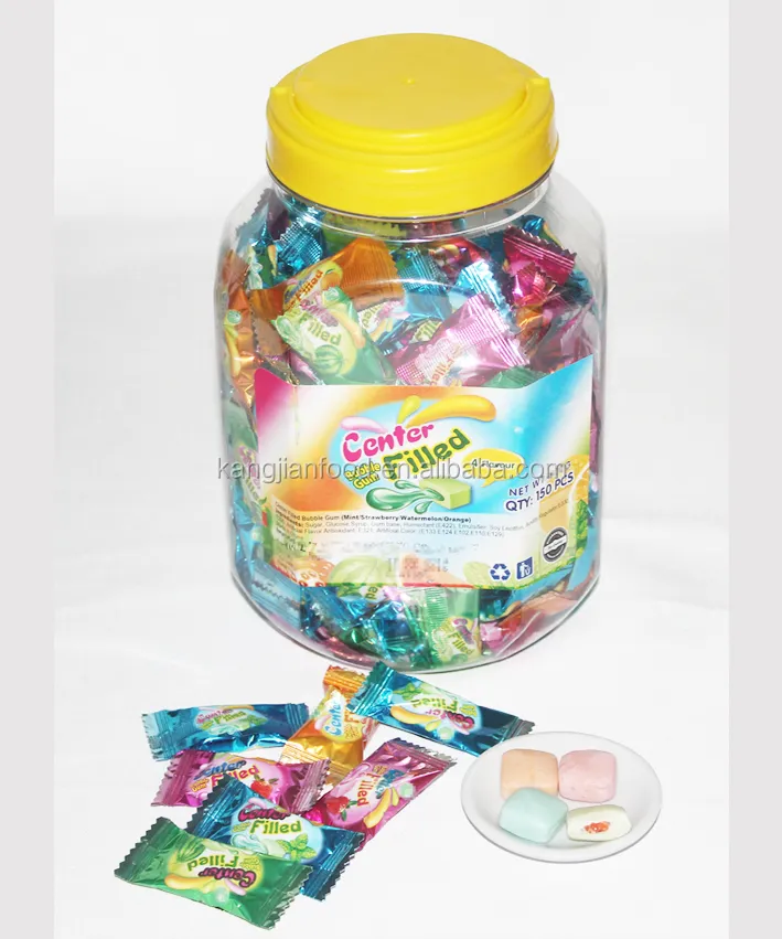 Center Filled Bubble Gum Chewing Gum