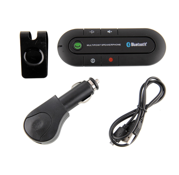 Handsfree автомобильный Bluetooth громкая связь MP3 музыкальный плеер Солнцезащитный козырек клип Громкая связь с автомобильным зарядным устройством