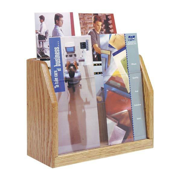 Wooden Multi-Pocket Literature Holder
