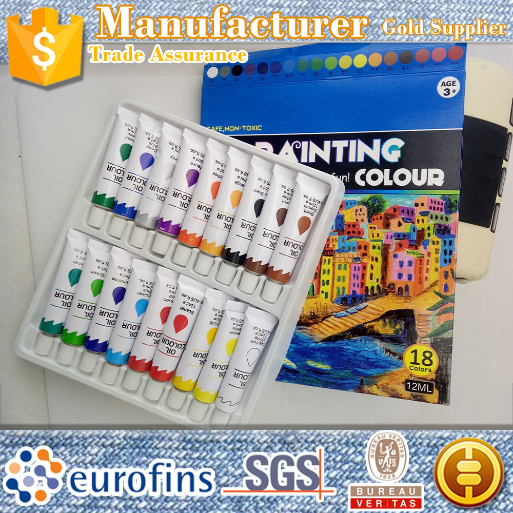 High value 18 colors 12 ml oil paint set for artist