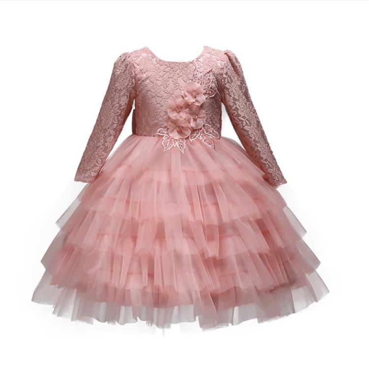 KMB32 HuanyangFashion, оптовая продажа, платья для девочек с цветочным рисунком, с круглым вырезом, платье принцессы с круглым вырезом для маленьких девочек