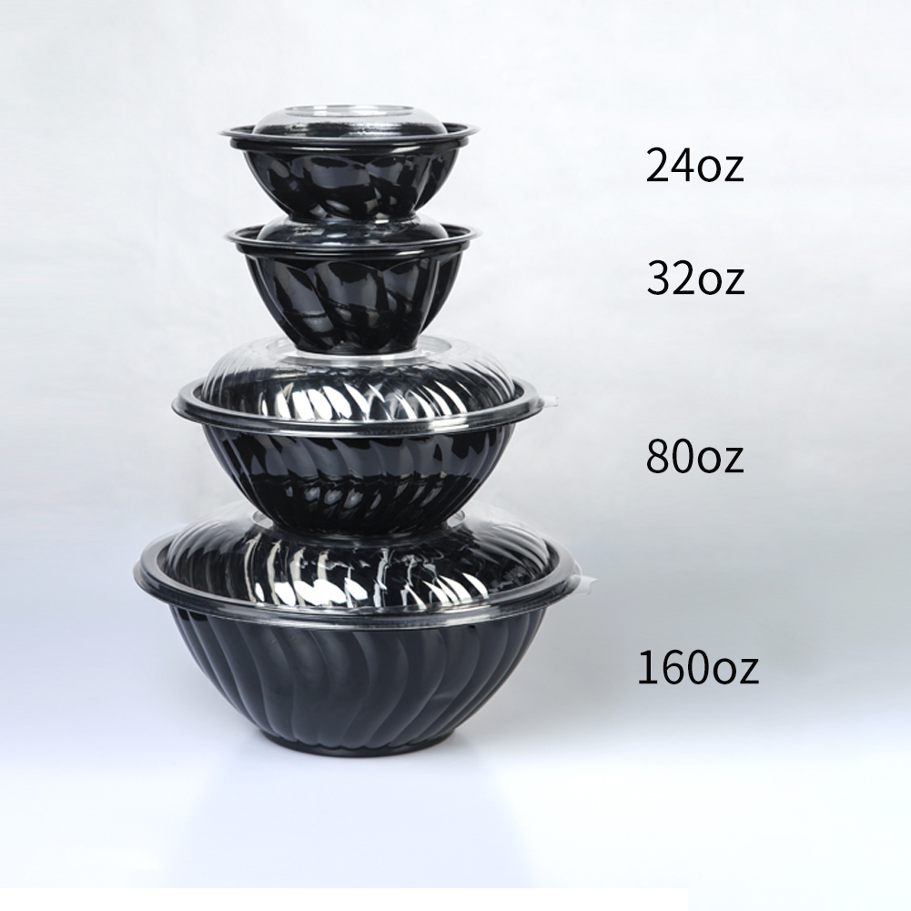 Biodegradable portable food packaging rice container, plastic bowl with lid