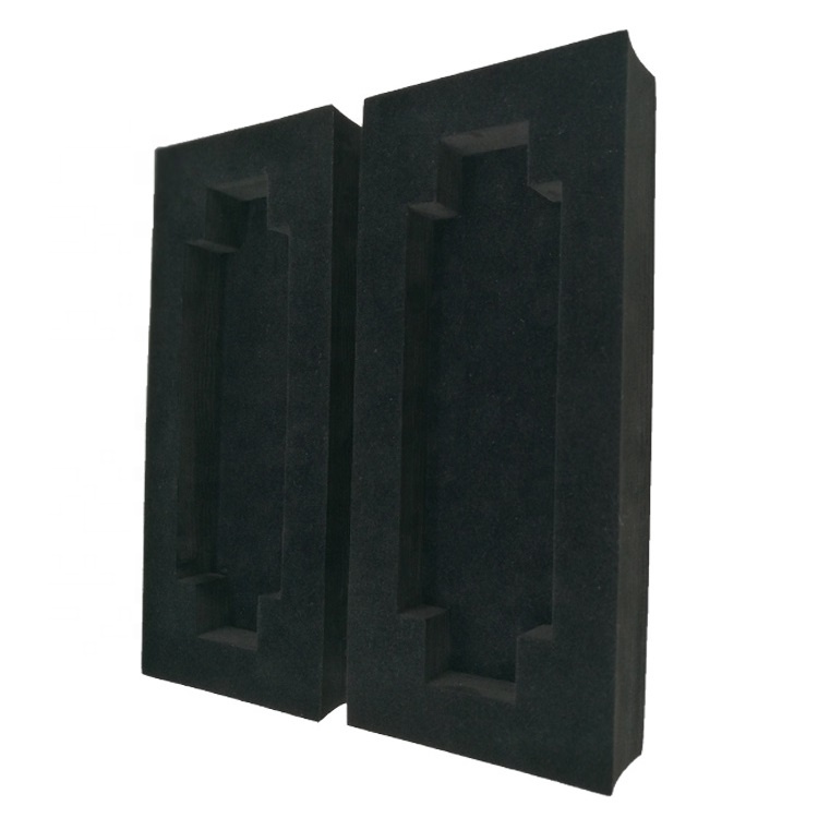 Luxury EVA foam inserts covered with velvet cardboard box for jewelry