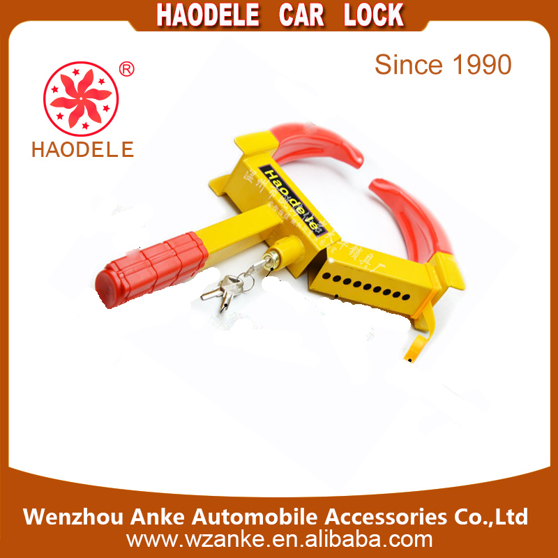 Anti-theft security wheel clamp tire lock