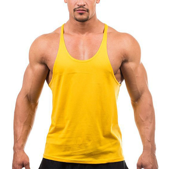 Men Gym Fitness Bodybuilding Stringer Vest Custom