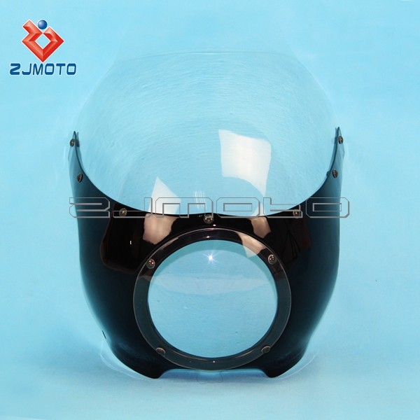 Мотоциклетная маска ZJMOTO 5 3/4 дюйма, передняя капота, фара, козырек, обтекатель для Кафе Racer, вилка 39 мм