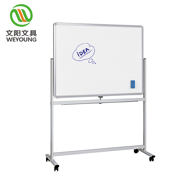 magnet whiteboard 360 degree mobile white board stand with wheels