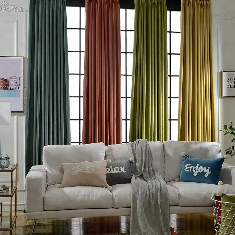 High Quality Thermal Multi Colors  280cm Wide Dimout Curtain Fabrics