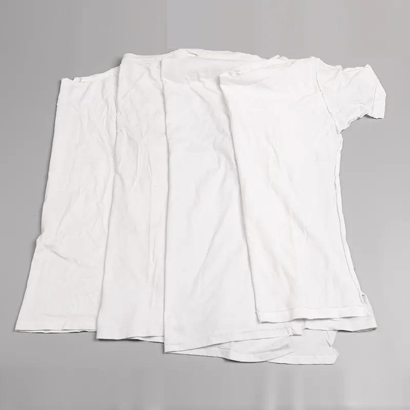White t shirt cotton cleaning rags with 10kg bag