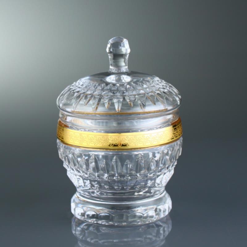 Сахарница 1551 (1 шт.), декор: Ezgi, Цвет: золотистый