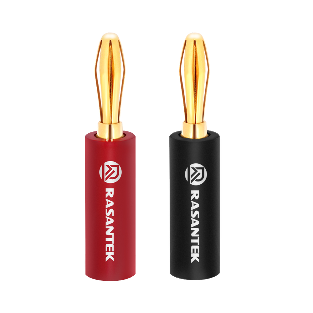 RASANTEK гальванизированные 24K золотые hifi аудиосистемы штекерные разъемы 4 мм банановый штекер