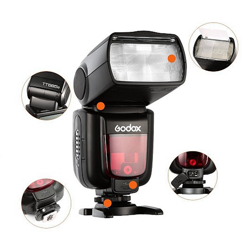 TT685C i-TTL Высокоскоростная синхронизация HSS ЖК-дисплей камера speedlite flash для Canon 5D Mark III, 6D 70D