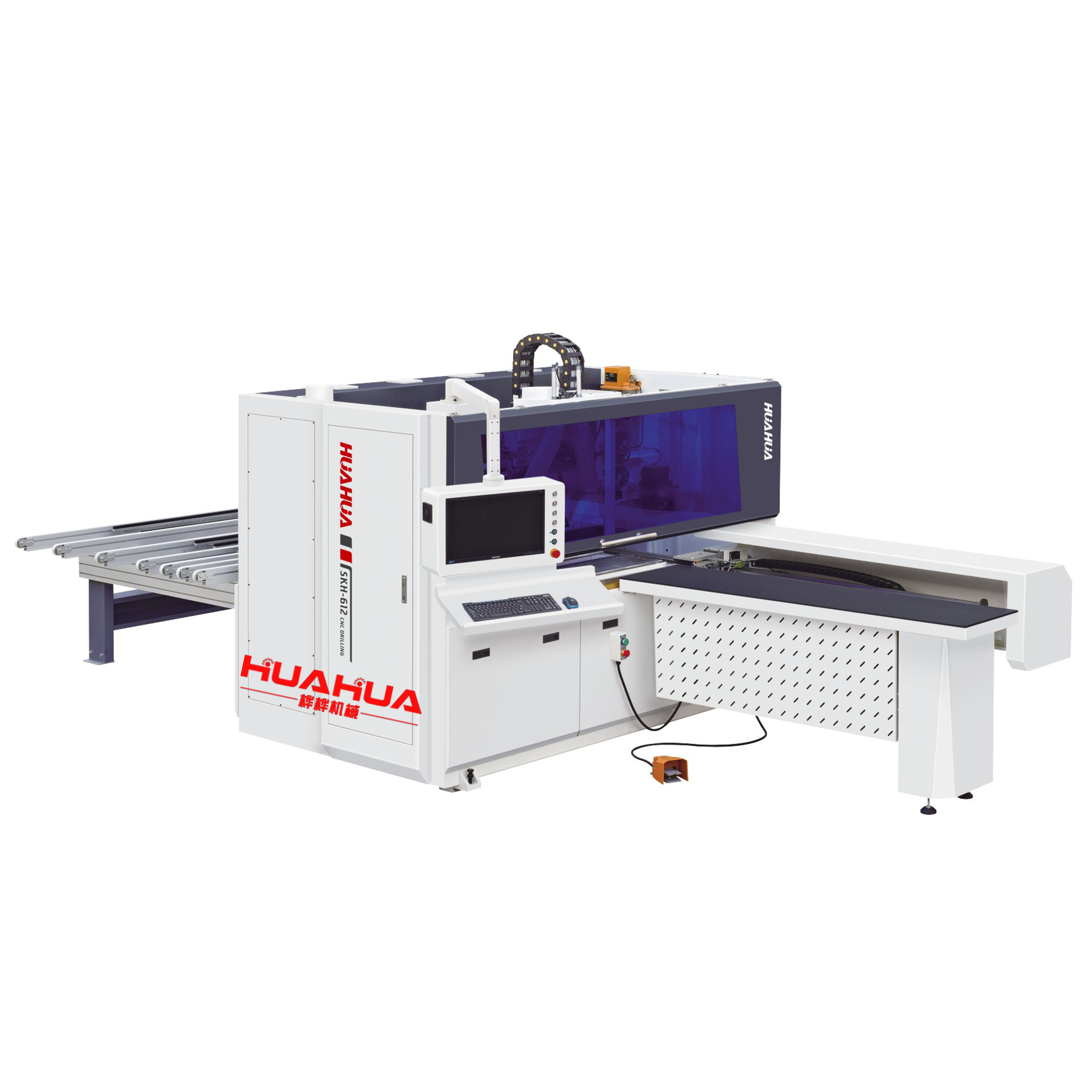multi boring 6 sides horizontal and vertical wood drilling machine