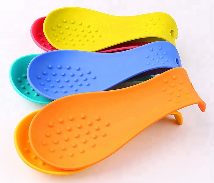 Best Price Non-stick Pot Clip Silicone Spoon Rest Kitchen Utensils Spoon Holder