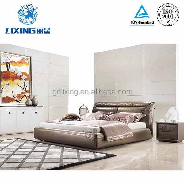Luxury Bed Room Мебель Антикварная Деревянный Кожа King Bed