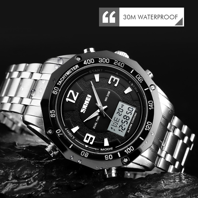 Новый 2019 SKMEI 1504 нержавеющая сталь часы jam tangan pria водонепроницаемые наручные часы Мужчины