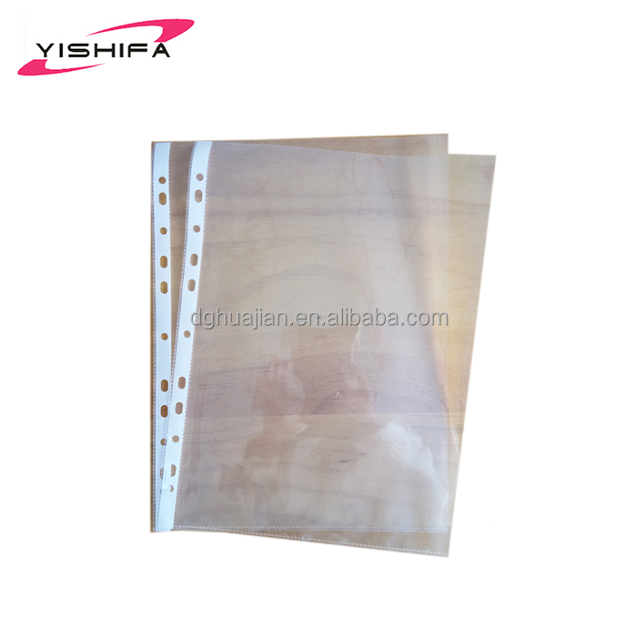 Hot Selling 11 Holes Plastic File Bag Fashional Clear Sheet Protectors