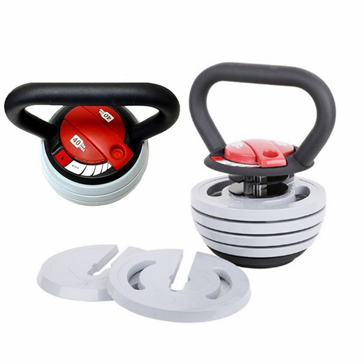 Kettlebell тренажерный зал фитнес вес тренажер 40lb/18 кг ПВХ покрытый чугун Kettlebell
