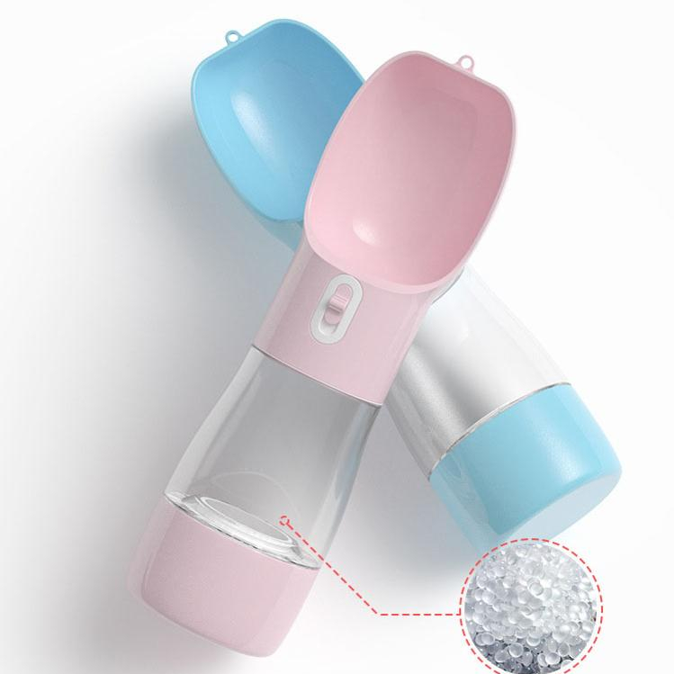 Hot selling 3in1 pet water bottle 400ml portable pet feeder pet water bottle factory supplier cheap price