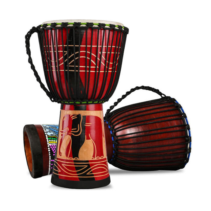 Оптовая продажа 2018 Новые африканские барабаны, Ручной Ударный барабан Djembe Африканский Музыкальный барабан