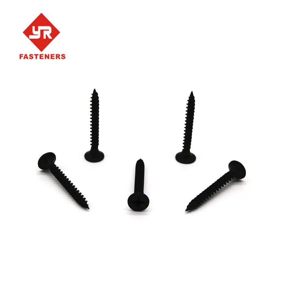 Black fine thread Phillips Bugle Head drywall screw 3.5x25 with 1022a material