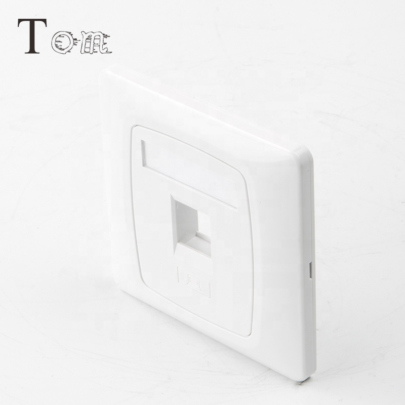 TOM-MB-19-01 86*86 мм связь телекоммуникаций Лицевая панель 3 М стиль 1 порт RJ45 настенный сетевой Лицевая панель 3 м Лицевая панель