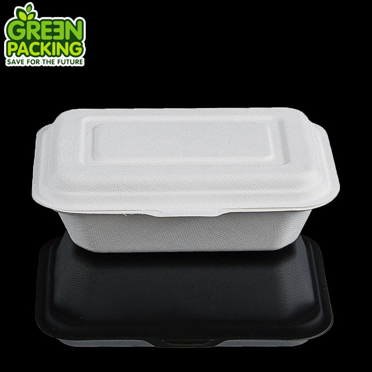 Compostable Одноразовый Пакет Бумажная целлюлоза 600 контейнер для еды, мл