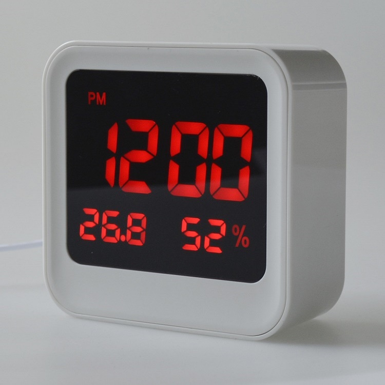table or wall LED digital temperature & humidity alarm clock