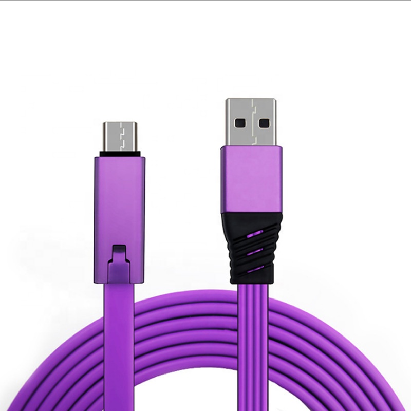 Новый дизайн, повторно отремонтируемый зарядный кабель, плоский usb-кабель для Type-C Micro usb