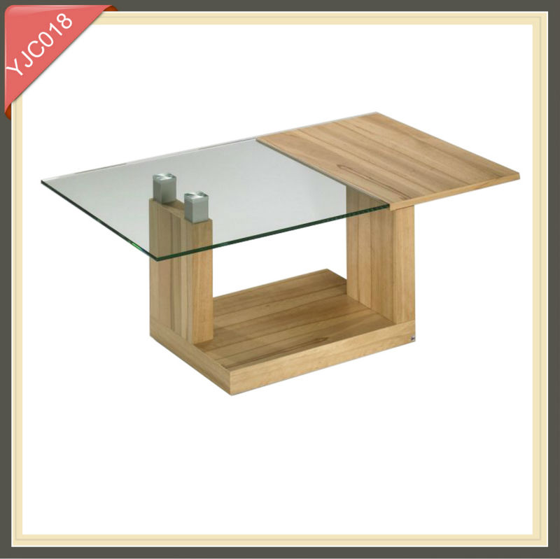 wood trunk coffee table industrial wood metal dining table YJC018
