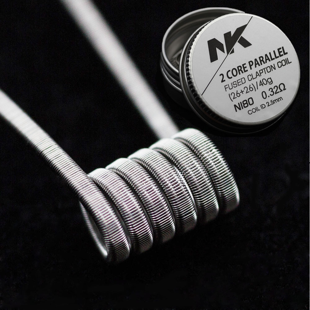 NK горячая Распродажа Ni80 dual fused clapton 26ga vape wire RTA clapton катушки для RTA mod