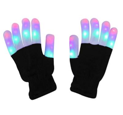 Светодио дный Light up перчатки со светящимися пальцами для детей взрослых Glow Rave EDM перчатки Смешные Оригинальные подарки SG808