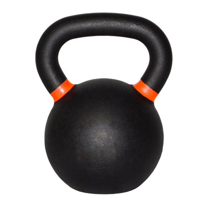 Manufacture cast iron painted solid black kettlebell for gym and home fitness training