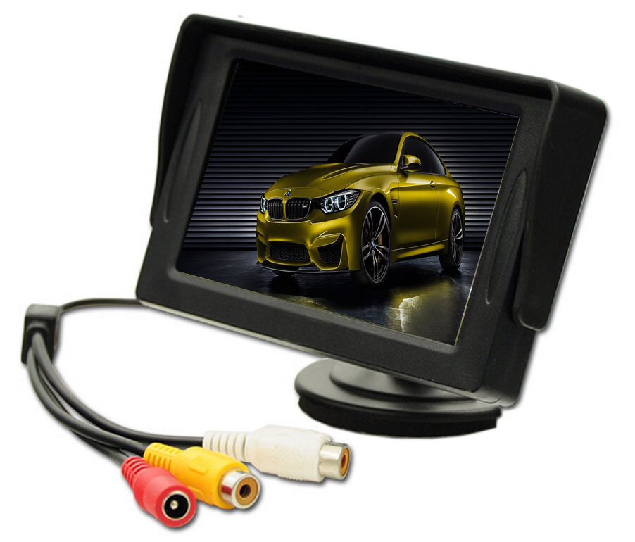 Моторизованный откидной 4,3 дюймовый цветной TFT LCD автомобильный монитор с сенсорным экраном AV вход