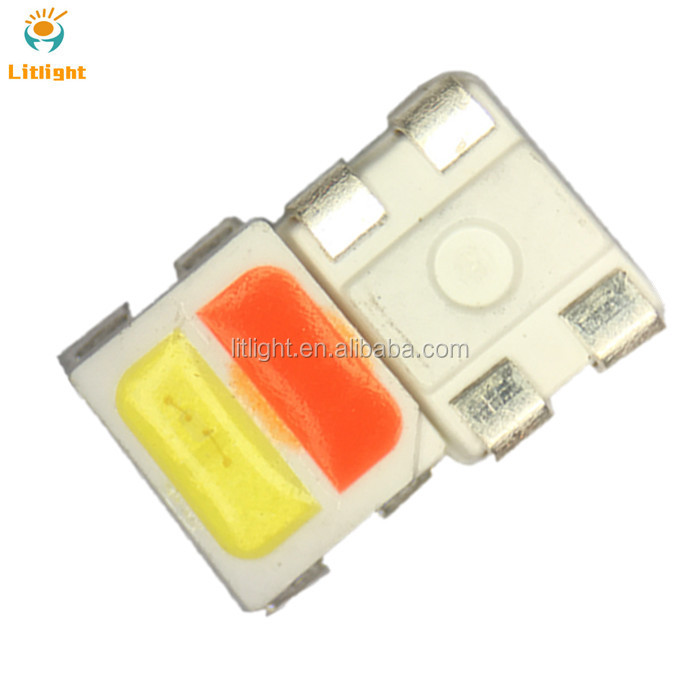 PLCC4 3528 диод 0,06 Вт двухцветный красный + белый, желтый + белый, синий + белый, янтарный + белый 3527 двухцветный SMD светодиодный чип