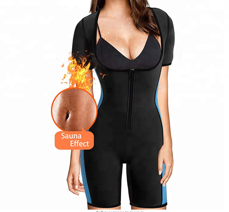 Sachimart оптом женские полный обхват талии тренер Body Shaper с рукавами Спортивная майка на каждый день боди костюм сауны потери веса
