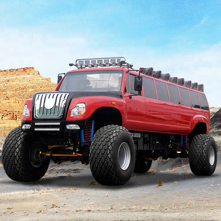Off road 4x4 long journey touring mini desert sightseeing bus car