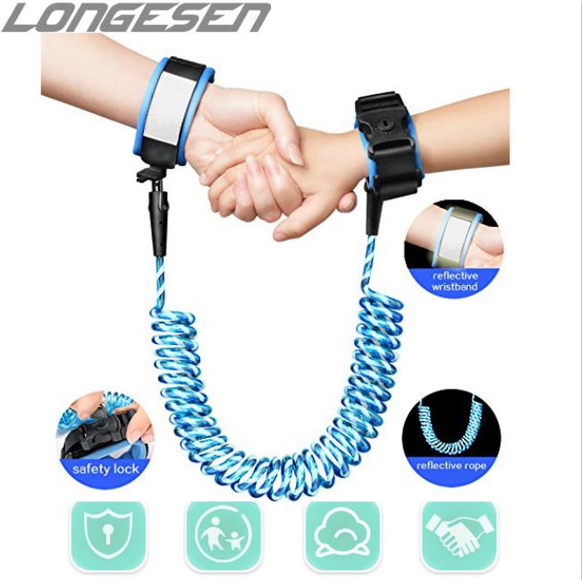 360 degree Adjustable Baby safety high quality adjustable reflective anti lost wrist link for kids