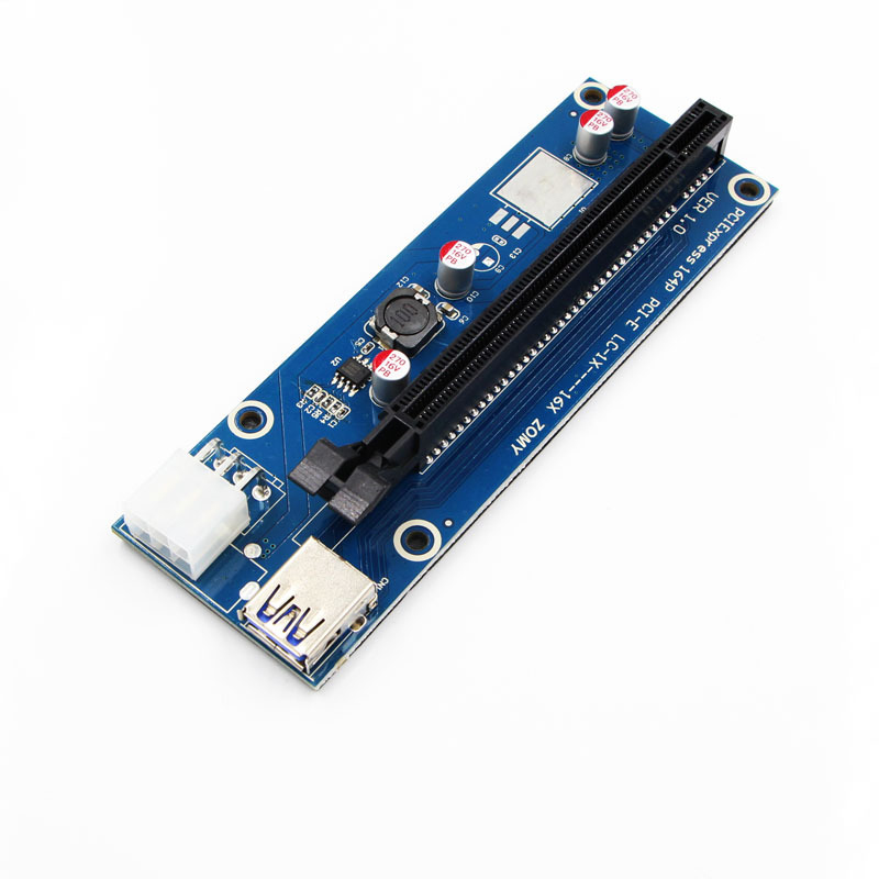 6Pin 6 pin PCIe Riser VER 009s PCIe 1x 16x Riser Card для криптомайнера Bitcoin mining