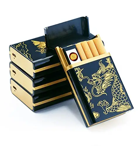 Hot Seller Leather Waterproof Cigarette Case Stainless 20 Pcs Cigarette Box In Stock