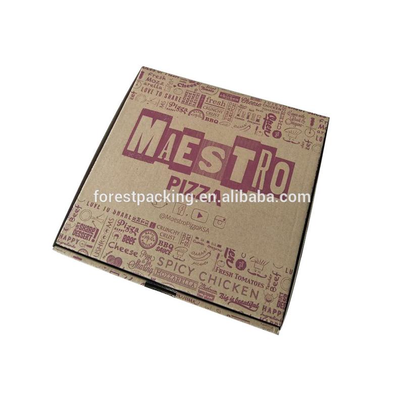 Заказной печати Складывая Бумаги Pizza Box поставщика на заказ коробки для пиццы