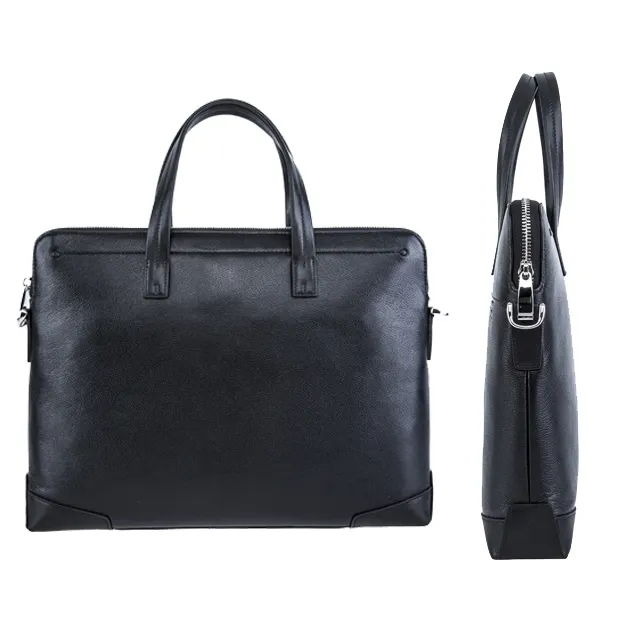 Genuine Leather Or PU Business Laptop Computer Men's Bag Soft Sided Leather Briefcase