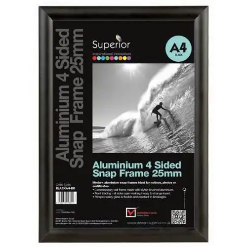 Manufacturer of black aluminum snap frame size A0/A1/A2/A3/A4/A5/B1/B2/B3 poster frame silver