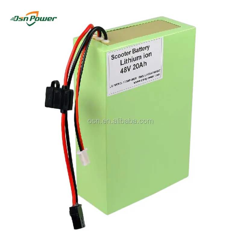 Deep cycle 48v 20ah li ion battery pack with charger for mobility scooter